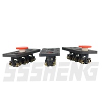Interrupteur à bouton série PKE électrique SSSHENG PKE-112-3, bouton champignon rouge IP40 sans base, bouton-poussoir