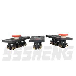 SSSHENG Interruttore <span class=keywords><strong>a</strong></span> pulsante elettrico serie PKE PKE-112-3 IP40 Rosso <span class=keywords><strong>a</strong></span> forma di fungo senza base - Product Image 5