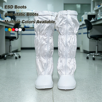 Chaussures de sécurité antistatiques réutilisables, surchaussures pour salle blanche, bottes de travail, chaussons ESD lavables pour laboratoire, sécurité réutilisable pour salle blanche