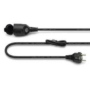 Câble d'extension <span class=keywords><strong>extérieur</strong></span> <span class=keywords><strong>étanche</strong></span> HENG-WELL H07RN-F, câble en caoutchouc IP44, prise EU Schuko française, longueur personnalisée - Product Image 2