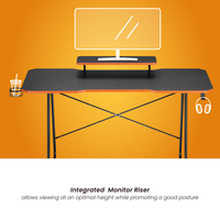 GMD10-1D-escritorio de juegos básico para ordenador, mesa de juegos moderna con Monitor elevador, barato, nuevo diseño, 2023