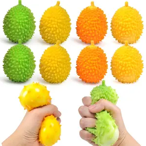 Toptan simülasyon TPR Durian meyve Styling Squishy oyuncak yumuşak anti-stres Fidget havalandırma oyuncak kabartma oyuncak