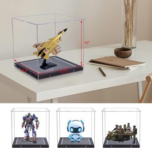 Rõ ràng Acrylic LED hiển thị ánh sáng trường hợp cho hành động mô hình máy bay đồ chơi búp bê-UV bảo vệ bụi bằng chứng hình kệ trưng bày - Product Image 4