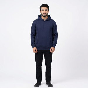 Wholesale Winter Fashion Custom Make High Quality 100% Cotton Fleece Zipper-Up Regular Fit <b>Men</b> Hoodie - Product Image 1