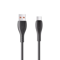 Cable de transmisión de datos de cobre puro de silicona de 1 m, tipo C a USB 2.0, para teléfono móvil