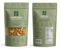 Sachet Doypack Mat Personnalisé avec Fenêtre Transparente et Fermeture Zip Refermable pour Emballage Alimentaire et Café