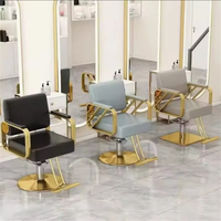 Chaise de salon de coiffure de levage multifonctionnelle luxueuse chaise de salon de beauté en métal chaise de salon de coiffure de salon de coiffure