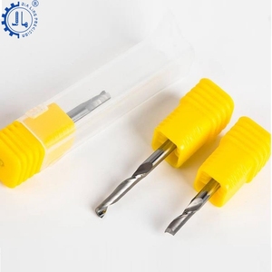 Fresas de extremo en espiral de carburo de flauta única Brocas de enrutador <span class=keywords><strong>CNC</strong></span> Fresas de extremo de flauta única de 6mm para corte de aluminio - Product Image 3