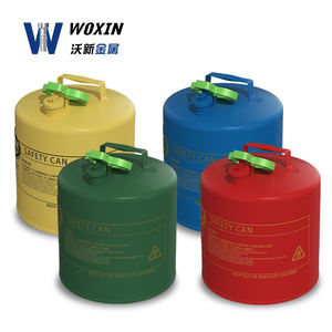 <span class=keywords><strong>Bidon</strong></span> de sécurité en acier personnalisé de type I de 5 gallons <span class=keywords><strong>Bidon</strong></span> de gaz <span class=keywords><strong>rond</strong></span> industriel pour usage chimique avec entonnoir - Product Image 1