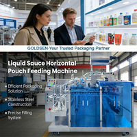 Machine de remplissage et d'emballage horizontale automatique pour sachets Doypack, pochettes verticales, savon, détergent, huile, jus, ketchup, sauces et liquides