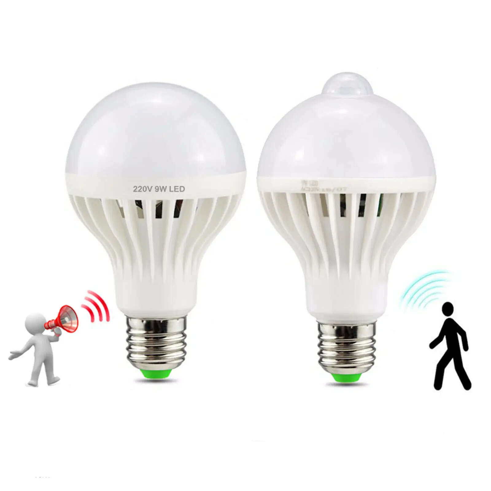 E27 LED Motion Sensor Bulb、Sound Sensor Bulbs Lamp 3W 5W 7W 9W 12W Corridor Night Light、Motion Sensor LED