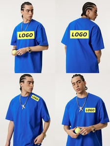 T-shirt personnalisé pour homme 100% coton, haute qualité, vente en gros, style streetwear américain, t-shirts personnalisés anti-plis 305GSM - Product Image 3