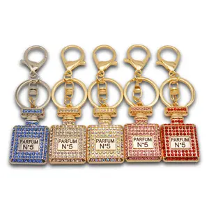 BSBH Metal Creative Keychains Luxury Fashionable Diamond Keychain Charm Rhinestone Keychain For Ring Handbag Bag Decoration