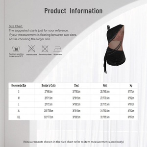 Combinaison de patinage artistique pour femmes, combinaison avec jupe pour gymnastique, costumes de danse latine et jazz pour dames, costumes de danse de salon pour compétition - Product Image 6