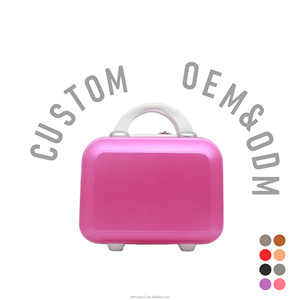 Nuevo Producto 2026, <span class=keywords><strong>Maleta</strong></span> de Maquillaje de Viaje de 14 Pulgadas, Ecológica, Duradera, de Material PC, Colorida, Impermeable, con Cierre de Cremallera - Product Image 1
