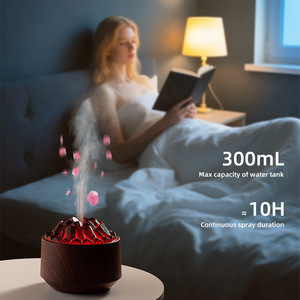 Gift Volcano 300ml Portable Electric Air Humidifier USB Cool Mist <b>Oil</b> <b>Diffuser</b> With Night Light for Home and Hotel Aromatherapy - Product Image 2