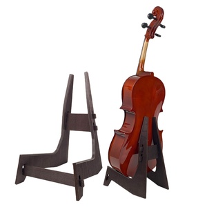 Solid Wood A-Frame Floor <strong>Stand</strong> <strong>for</strong> <strong>Cello</strong> Guitar Vertical Display Padded Cradle Anti-Slip Musical Instrument Accessory - Product Image 1