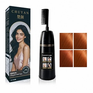 Crème colorante pour cheveux noire naturelle sans ammoniaque, facile pour tous types de cheveux, avec peigne intégré, prix usine, longue tenue - Product Image 1