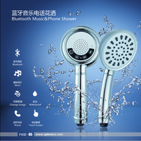 Pommeau de douche moderne étanche sans fil Bluetooth haut-parleur musique jouant téléphone pommeau de douche à main
