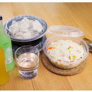 <span class=keywords><strong>Noir</strong></span> rond micro-ondable boîte à lunch à emporter en <span class=keywords><strong>plastique</strong></span> jetable <span class=keywords><strong>avec</strong></span> <span class=keywords><strong>couvercle</strong></span> - Product Image 5