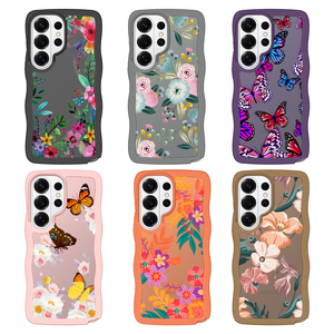 Custodia per Cellulare con Effetto Pelle e Forma Ondulata OEM/ODM per <span class=keywords><strong>Samsung</strong></span> S26 Ultra con Motivo Floreale Personalizzato - Product Image 2