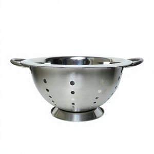 Kitchen Fruit <b>Vegetables</b> Colander Droplet Colander With Pipe Handle Stainless Steel Wholesale Stainless Steel Strainer - Product Image 1