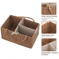 Baby Windel-Organizer Papierseil-Aufbewahrungskörbe Kinderzimmer-Aufbewahrungsbox mit Herausnehmbarem Trenner Neugeborenen-Erstausstattung Geschenk