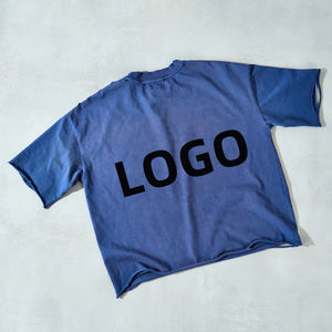 เสื้อยืดผ้าฝ้ายฟอกสี Dtg สำหรับผู้ชายเสื้อยืดฮิปฮอปบ็อกซี่แนววินเทจสำหรับ137 - Product Image 2