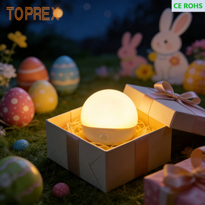 Cadeau de Pâques : <span class=keywords><strong>Ampoule</strong></span> rechargeable E26 avec télécommande et couleurs RGB, lumière LED intelligente à intensité variable en continu pour la décoration de la chasse aux œufs de Pâques - Product Image 1