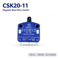Micro-interrupteur à bouton-poussoir industriel en plastique de qualité supérieure Liyond CSK2-11C (LX44) SPST à action rapide IP44 16A
