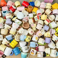 Tasses en céramique faites à la main, lavables au lave-vaisselle, adorables et mignonnes, en boîte surprise, avec soucoupes à café, pour eau et thé, en ensembles assortis, vente en gros pour la vente ambulante