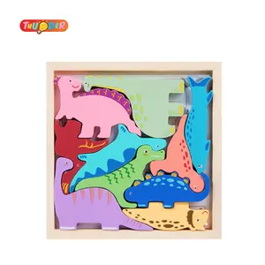 Sấm sét phá vỡ động vật khủng long 3D ghép hình câu đố bằng gỗ cho bé phát triển trí thông minh Đồ chơi khoa học và giáo dục phá vỡ