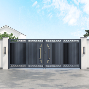 Nouvelle Porte de Villa Moderne Simple et Durable en Alliage d'Aluminium, Porte de Jardin Sculptée, Porte de <span class=keywords><strong>Garage</strong></span> Double Face, Porte à Battant Manuelle pour Cour - Product Image 5