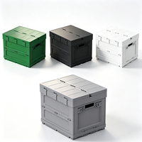 Boîte de rangement pliable imperméable pour le camping et les voyages - Organisateur de coffre de voiture, en plastique, design pliable
