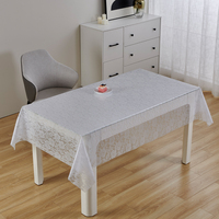 Nappe en PVC transparente blanche RNPT, imperméable, facile à nettoyer, protection de table pour salle à manger, café, mariage