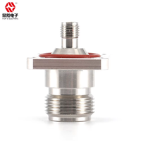 Conectores Coaxiales RF Impermeables IP68 de Alta Calidad, Adaptador Hembra N a Hembra SMA, 25 Cuadrados, 50 Ohmios, Adaptador de Brida de 3.5 mm, DC-11 GHz