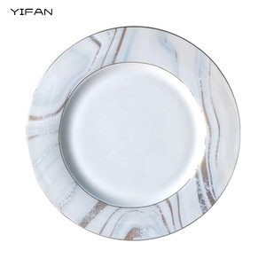 Luxury White <b>Marble</b> With Gold Rim For Party Charger Plates Dishes Ceramic Dinner <b>Sets</b> Fine Bone China Four-Piece <b>Set</b> Wedding - Product Image 2