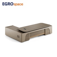 EGROspace - Design de luxe - Mobilier moderne - Table ronde en mélamine pour PDG - Bureau de direction - Bureau de cadre