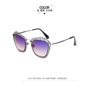 Gafas de Sol de alta calidad al por mayor de China con lentes circulares <span class=keywords><strong>reticulares</strong></span> negras de moda más vendidas - Product Image 3