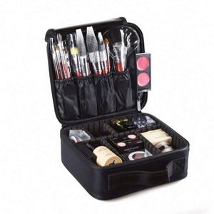 Sac de rangement cosmétique portable professionnel, multifonctionnel, sac de maquillage amovible pour les voyages, trousse de beauté avec logo personnalisé - Product Image 1