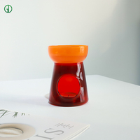 Brûleur d'encens en verre coloré personnalisé de haute qualité, écologique, style nordique, décor d'automne aromatique pour la maison, bougie résistante à la chaleur
