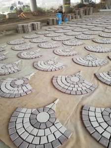 Modèle de verrouillage de pavés de dalle de maille de parking de route de patio extérieur de granit rouge et jaune pour le Moyen-Orient - Product Image 3