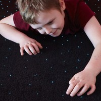 Tapis lumineux à fibres optiques KINZ Soft Dancing avec contrôle audio, moteur lumineux LED RGBW