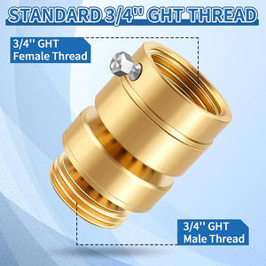 3/4 inch GHT-draad, loodvrij messing <span class=keywords><strong>anti</strong></span>-sifon klep, zelfdrainerende terugslagklep adapter voor buitenkraan - Product Image 2