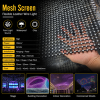 Écran LED en maille flexible, pleine couleur, à points lumineux, étanche, pour intérieur et extérieur, mur-rideau, façade média, animation pour bâtiments et places publiques