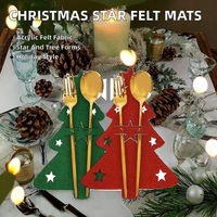 Weihnachtliche Acryl-Tischsets in Stern- und Baumform, Tischdekoration