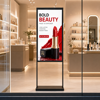 Pantalla LCD Digital de Pie para Escaparates de Tiendas, Señalización Digital de Alto Brillo para Publicidad en Escaparates