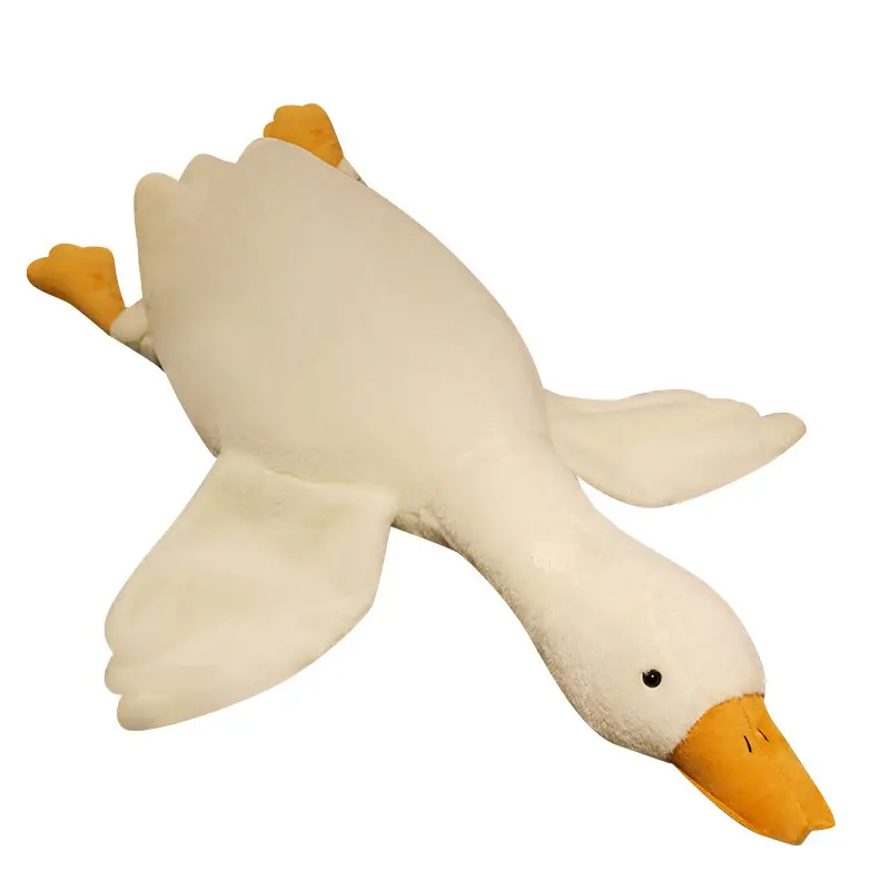 Hot Selling Soft Warm Baby Sleeping Pillows White Big Stuffed Duck Goose Plush Toy
