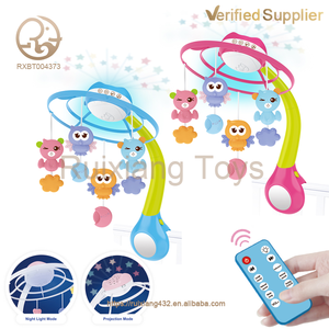 Remote-Controlled Plastic <span class=keywords><strong>Baby</strong></span> Crib Mobile com Projeção & Music Rotating Bell Bed Toy para Meninos Brinquedo Musical em Embalagem Caixa - Product Image 4