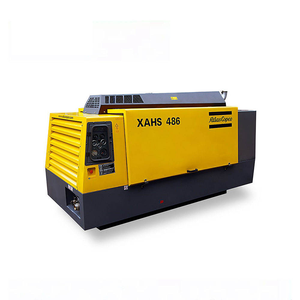 Atlas Copco Portable 250 CFM 12 bar diesel Screw Vacuum Mobile air Compressor with Jack Hammer <b>Sandblaster</b> - Product Image 1